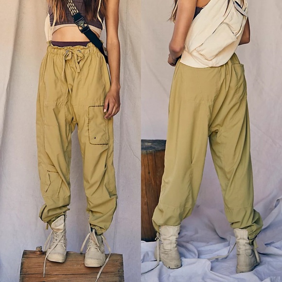 Free People Pants - Free People Movement Spring Trekker Cargo Jogger Pants Sage Khaki